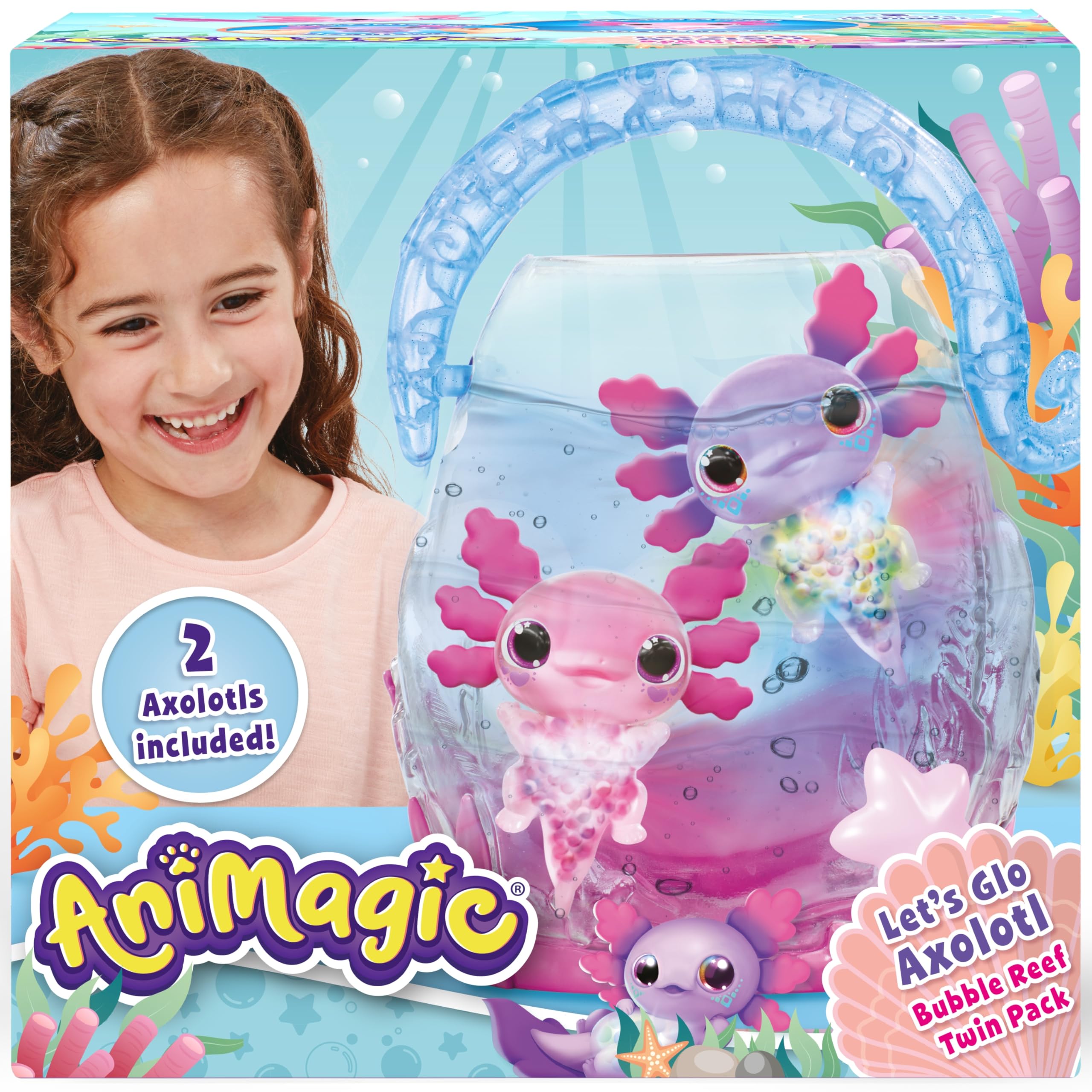 Amazon.co.jp: Animagic:Let's Glo Axolotl バブルリーフ ツインパック